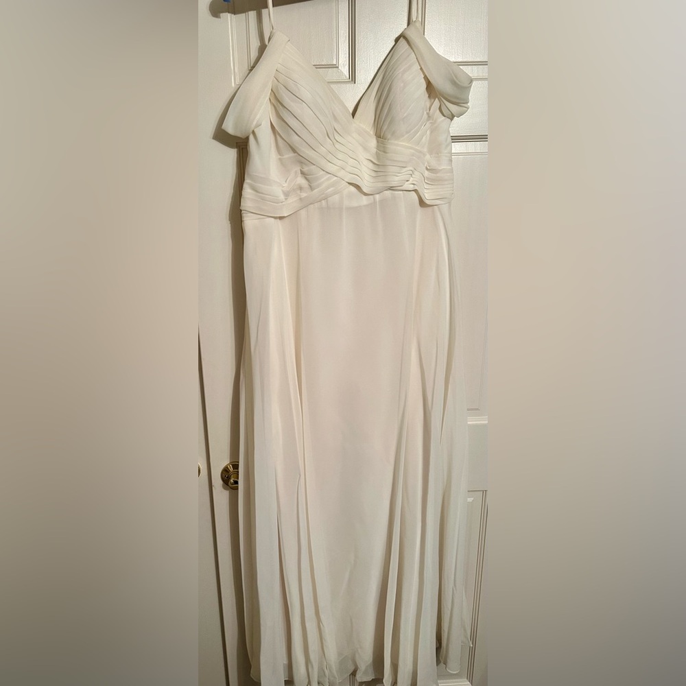 Bari Jay Ivory Chiffon Gown
